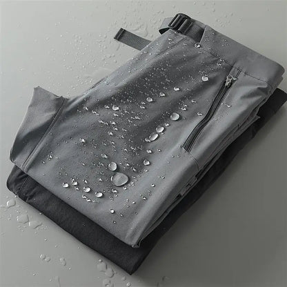 Outdoor Men's Casual Pants Windproof Wear-resistant Autumn Winter Soft  Zipper Pocket Waterproof Straight Leg Casual Pants