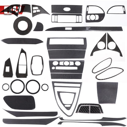For BMW 6 Series E63 E64 2004-2010 Soft Carbon Fiber Gear Shift Air Outlet Window Lift Panel Dec Car Interior Accessory Sticker