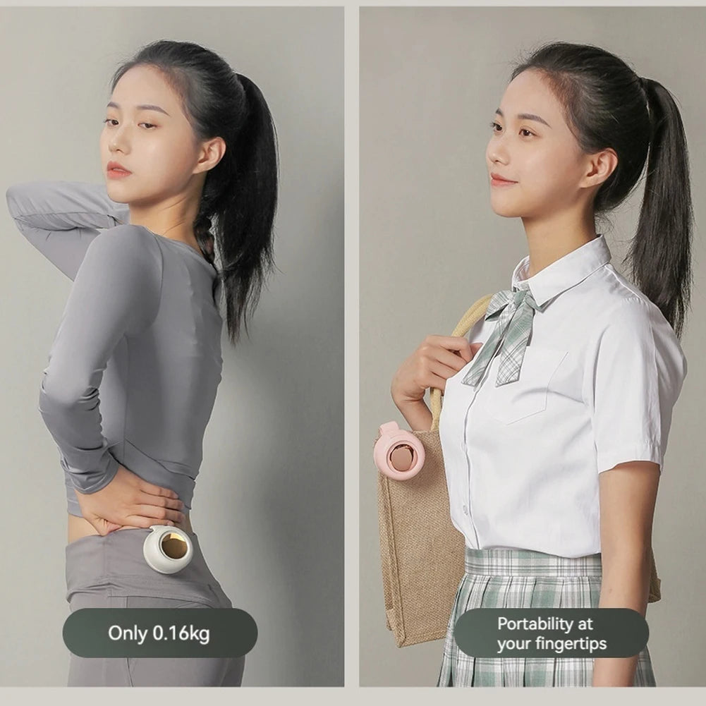 Mini Clip Fan Portable Neck Waist Fan Electric Air Cooling Fan 900mah USB Bladeless Fan Portable Air Cooler for Outdoor Home