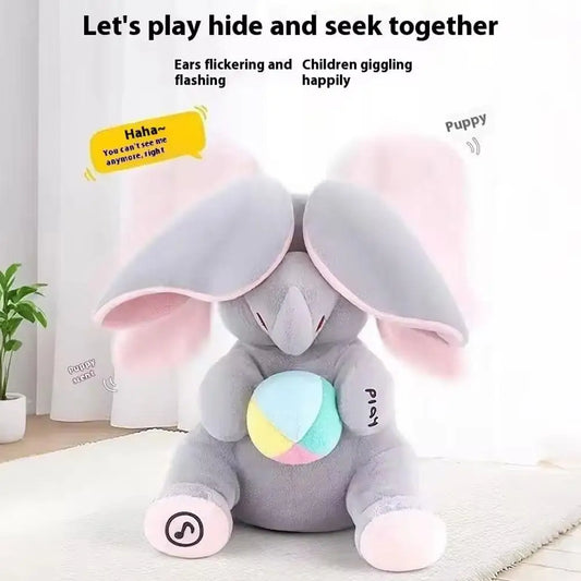 Animated Elephant Toys Plush Singing Elephant with Ears Moving Electric Plush Toy Cute Elephant Stuffed Animal Toy Baby Gift