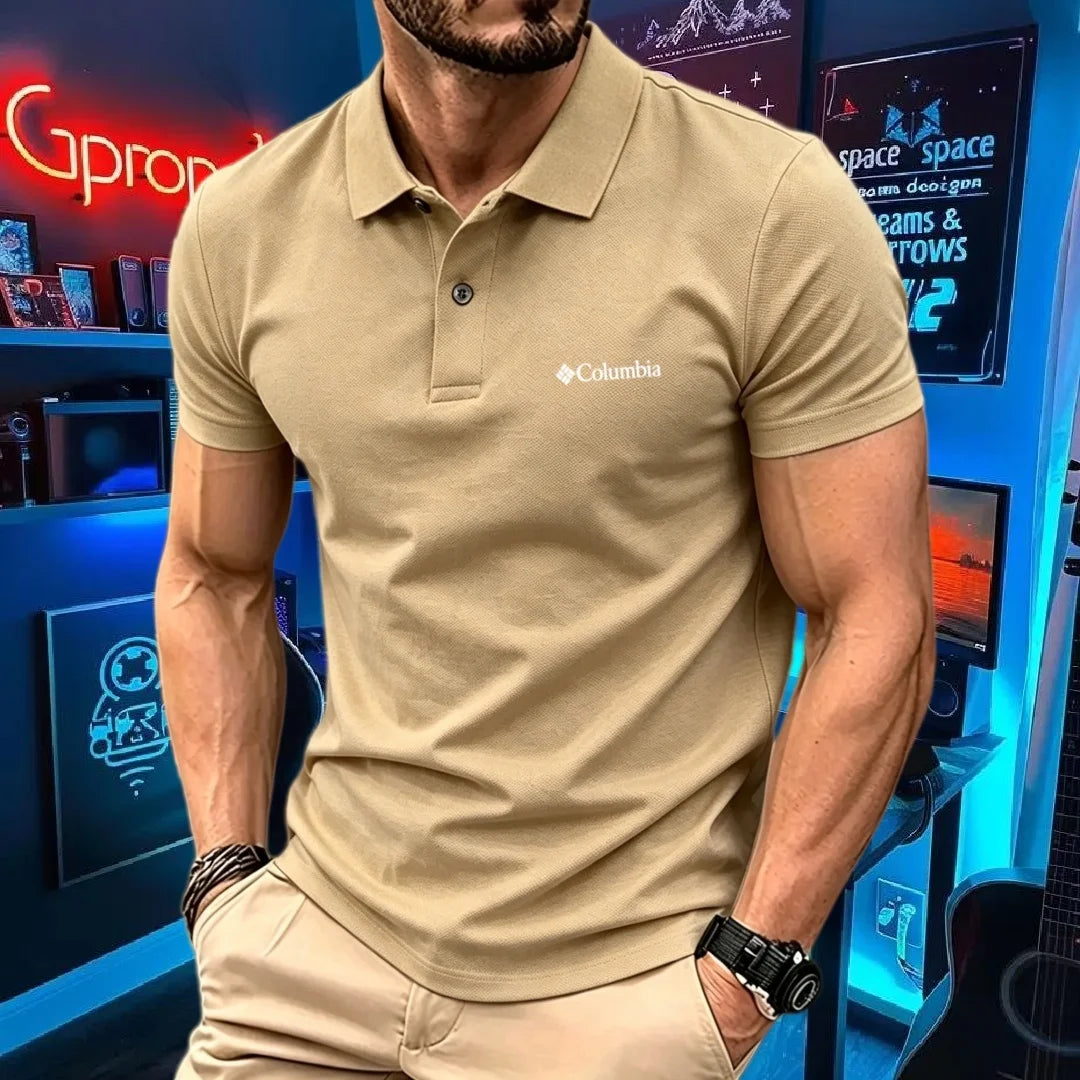 100% pure cotton 2026high-end brand men's short sleeve polo shirt summer fashion luxury logo embroidered golf top casual T-shirt