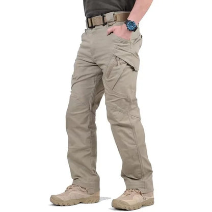 Mens Waterproof Cargo Pants Elastic Multiple Pocket Male Trousers Outdoor Joggers Pant Plus Size Tactical Hiking Pants
