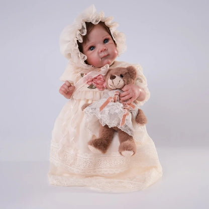 Cloveray 20 inch Collection Realistic Rebirth Baby Doll Cute Handmade Vinyl Doll High Quality Collection Simulation Toy Kid Gift