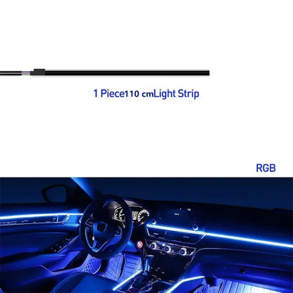 For Tesla Model 3 Model y Car Ambient Lights RGB 64Colors LED Interior Hidden Acrylic Strip Symphony Atmosphere Lamp Accessories