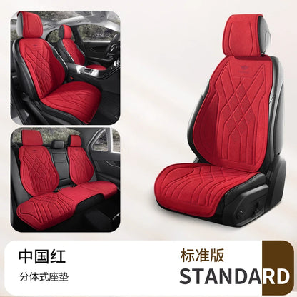 Perforated Suede Seat Cover Universal Four Seasons Cars Seats Covers Breathable Seat Non-slip Luxury Car Rams Latex Seat Cover