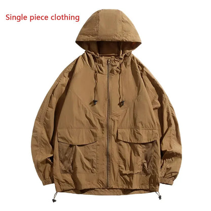 Summer Sun Protection Air-conditioned Clothing for Men & Women Fan Ice Jacket Refrigeration Hooded Fan Clothing Outdoor Fishing