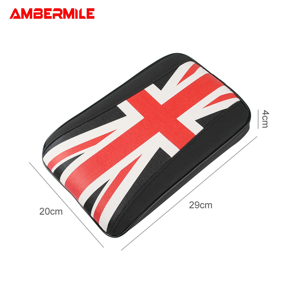 Leather For Mini F54 F55 F56 F60 R55 R56 R60 Auto Hand Rest Pad Central Armrest Storage Box Cover Protective Mat Accessories