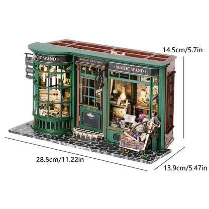 Magical Doll House Miniature DIY Assembly Building Model Kit Small Room Production with Home Bedroom Decoration Toys