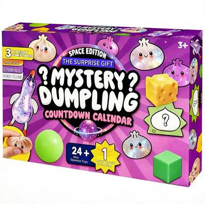 2026 New Squishy Bun Advent Calendar 24 Day Mystery Bun Countdown Box Slow Rising Dumpling Fidget Toy Set for Stress Relief Gift