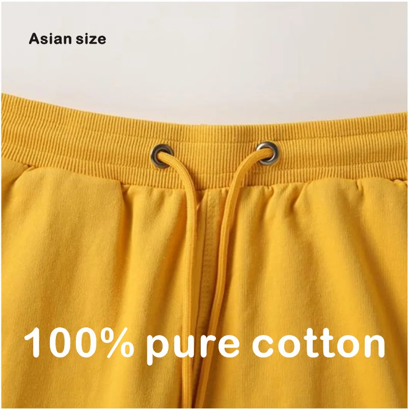 Summer New Men's Pure Cotton Shorts With Custom Printed Embroidery LOGO Outdoor Loose Drawstring Casual Shorts