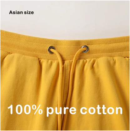 Summer New Men's Pure Cotton Shorts With Custom Printed Embroidery LOGO Outdoor Loose Drawstring Casual Shorts