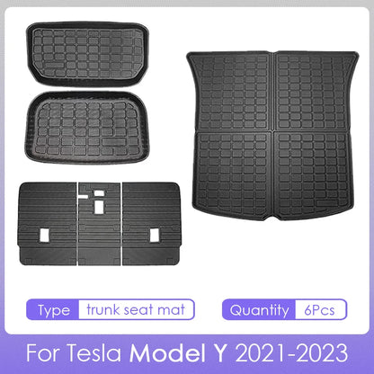 Floor Mats For Tesla Model Y Right-Hand Dirve Floor Mats Cargo Liner Car Anti-dirty Pad Waterproof RHD Model Y 2023 Accessories