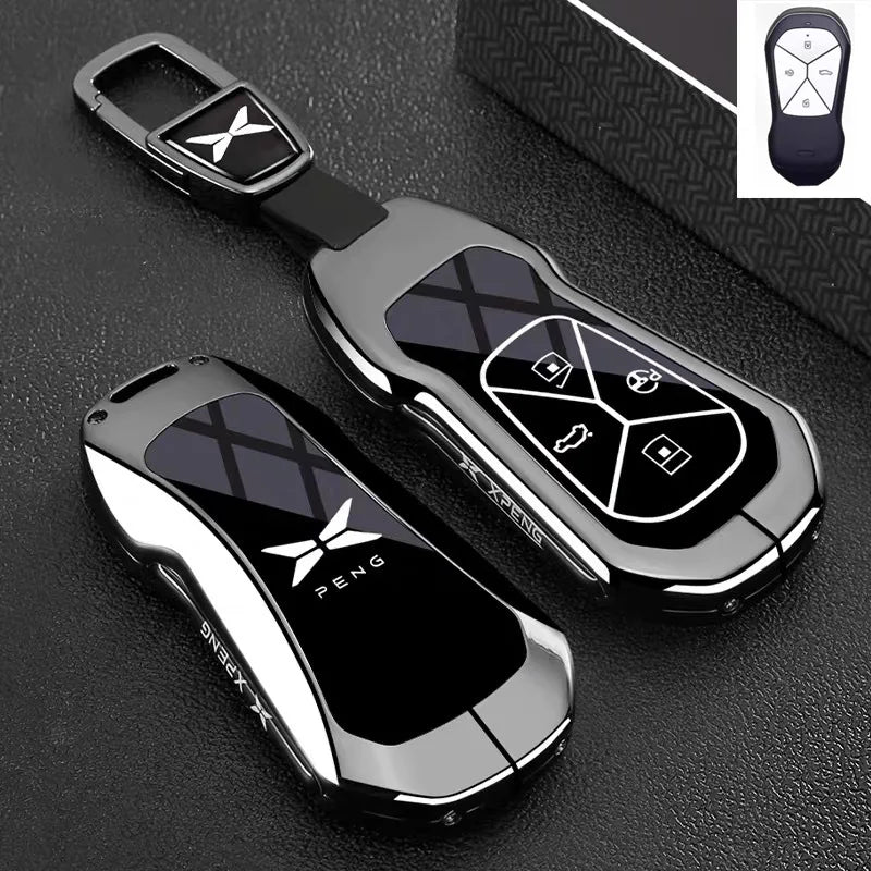Premium Zinc Alloy Key Cover Case for XPENG G9/G6/G7/P5/P7+/G3i/MONA M03 (2025) - Protective Key Fob Shell Keybag Keychain