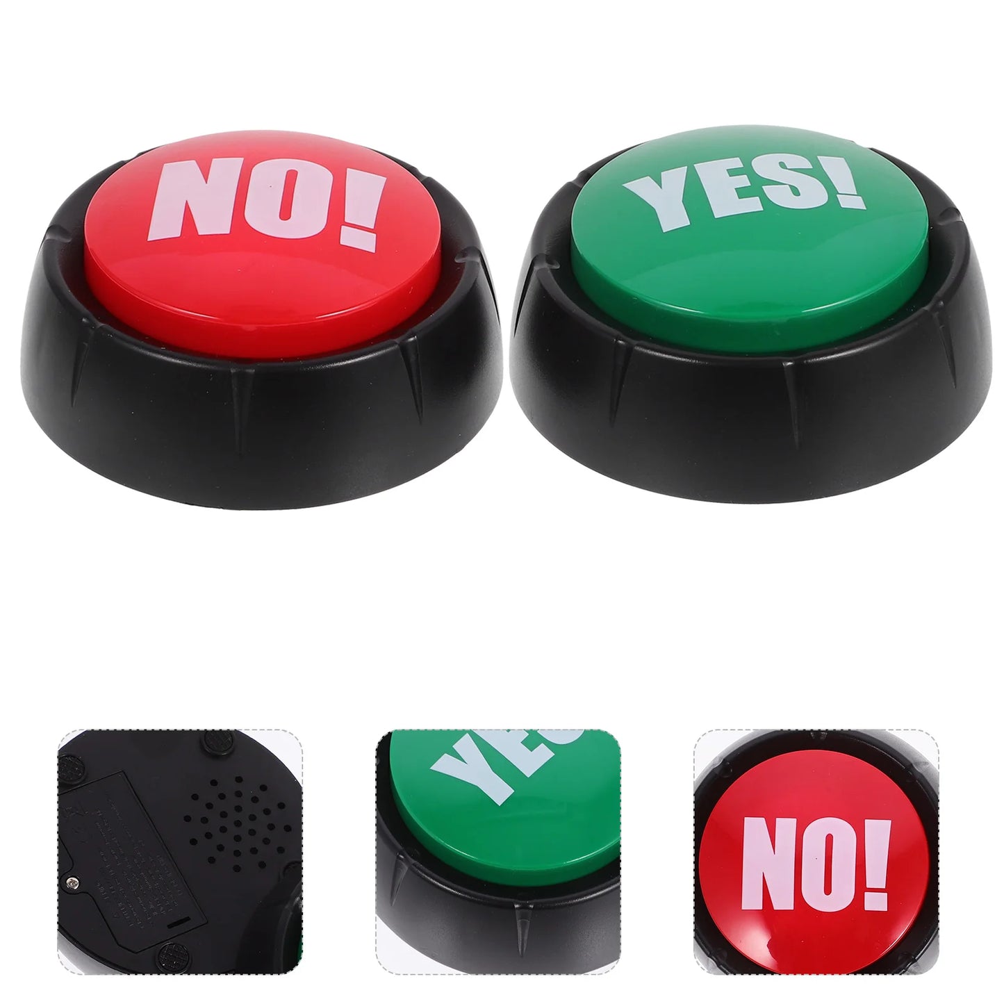 GH Pcs Voice Button Toy Buzzer Sound Office Gifts Yes No Responder Talking Novelty Buttons Luey Noise Maker Prank Big For Office