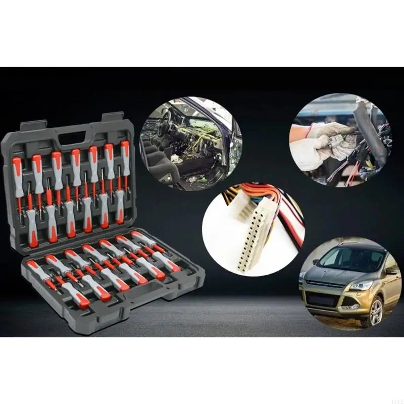 26Pcs Automotive Terminal Removal Disassembly Tool Suitable For Car Wire Connector Extraction And Electrical Repair H9EE