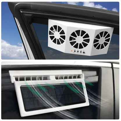 USB Car Auto Exhaust Fan Three-Head Air Cooler Car Ventilator Car Radiator Fan 4000RPM Car Window Air Vent Cooler for Vehicle