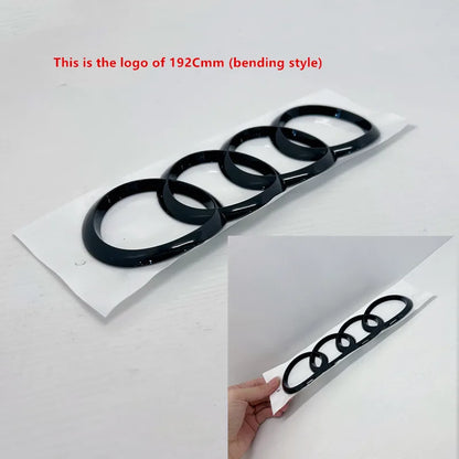 6/5Pcs 4Ring ABS Car Hood Front Grill Rear Trunk Emblem Stickers For Audi A3 A4 A5 A6 A7 Q2 Q3 Q5 Q8 S3 S4 S5 S6 RS3 RS4 RS5 RS6