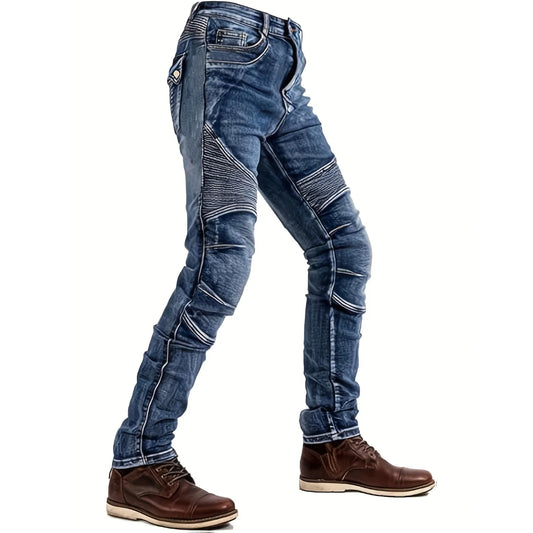 FY10011 Men's Slim-Fit Fashion Stone-Washed Jeans cargo jeans  mens pants  men jeans