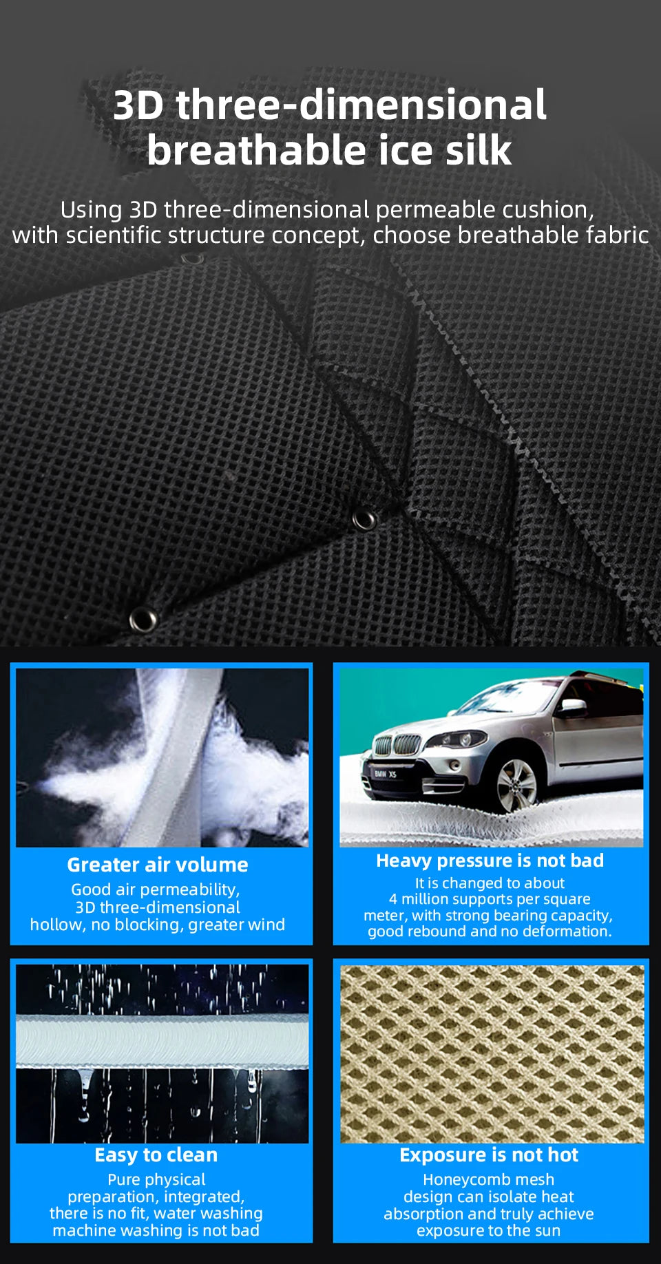 Car Summer Cool Air Seat Cushion Optional Heating or Cooling Function With 1Fan or 2Fan Fast Blowing Ventilation Car Seat Cover
