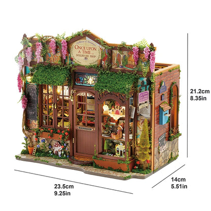 DIY Wooden Miniatures Doll House Handmade Figurines Bookend 3D Puzzle Assembled Houses With Furniture For Friends Christmas Gift