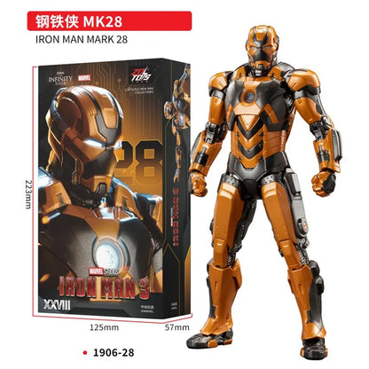 ZD Toys Iron Man Action Figure Joint Movable MK1 MK3 MK6 MK7 MK42 MK45 MK50 MK85 MK17 MK33 MK39 Adult Collection Figure Gift
