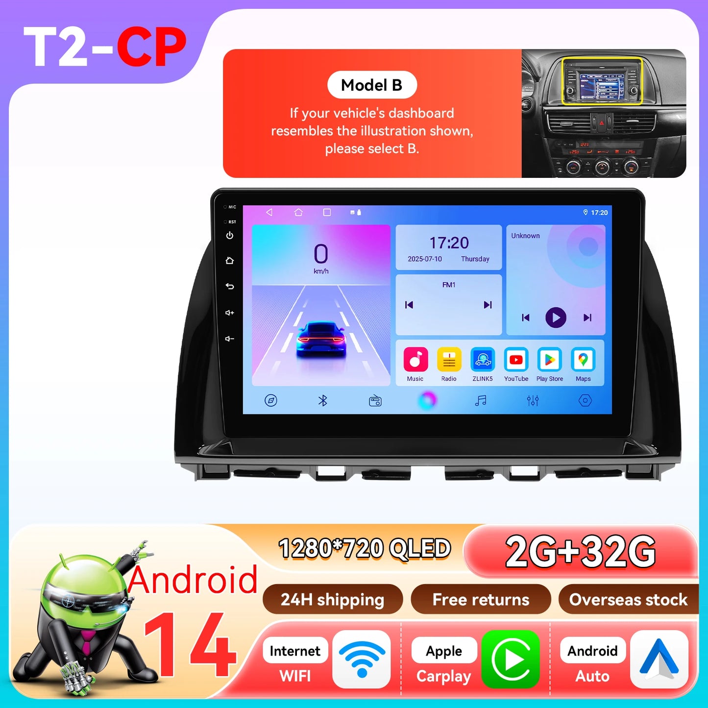 Hizpo 10.1" Eelectronic Devices Car Radio For Mazda CX-5 2012 2013 2014 2015 GPS Navigation Head Unit  6115 RDS Wireless CarPlay