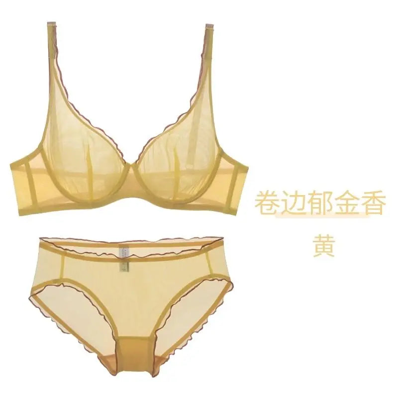Women Summer Lingerie Set Push Up Bra Comfort Lift Seamless Push Up Bra for Women Full Cup No Underwire Ultra Thin Bra S-2XL Hot