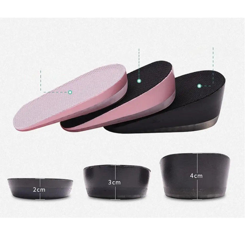 Height Increase Insole Soft Silicone Elevator Shoe Insert Pads Anti Slip for Work Shoes Sneakers Running