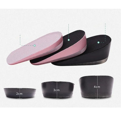 Height Increase Insole Soft Silicone Elevator Shoe Insert Pads Anti Slip for Work Shoes Sneakers Running