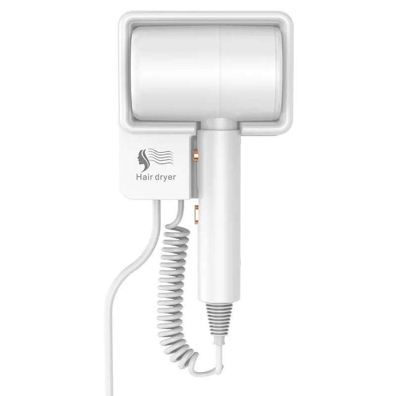 New High-Power Wall Mounted High Air Volume Quick Drying Hair Dryer For Hotels Without Punching Holes