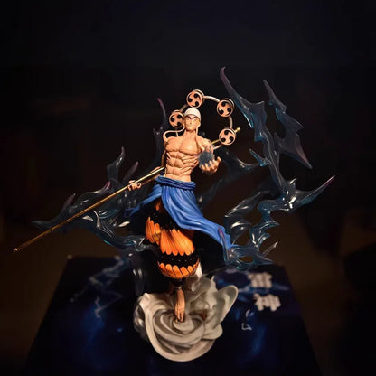 One Piece Gk Enel Three Head Sculpt Light Up Action Figure Statue Collectible Model Desktop Ornament For Anime Fans Wholesale