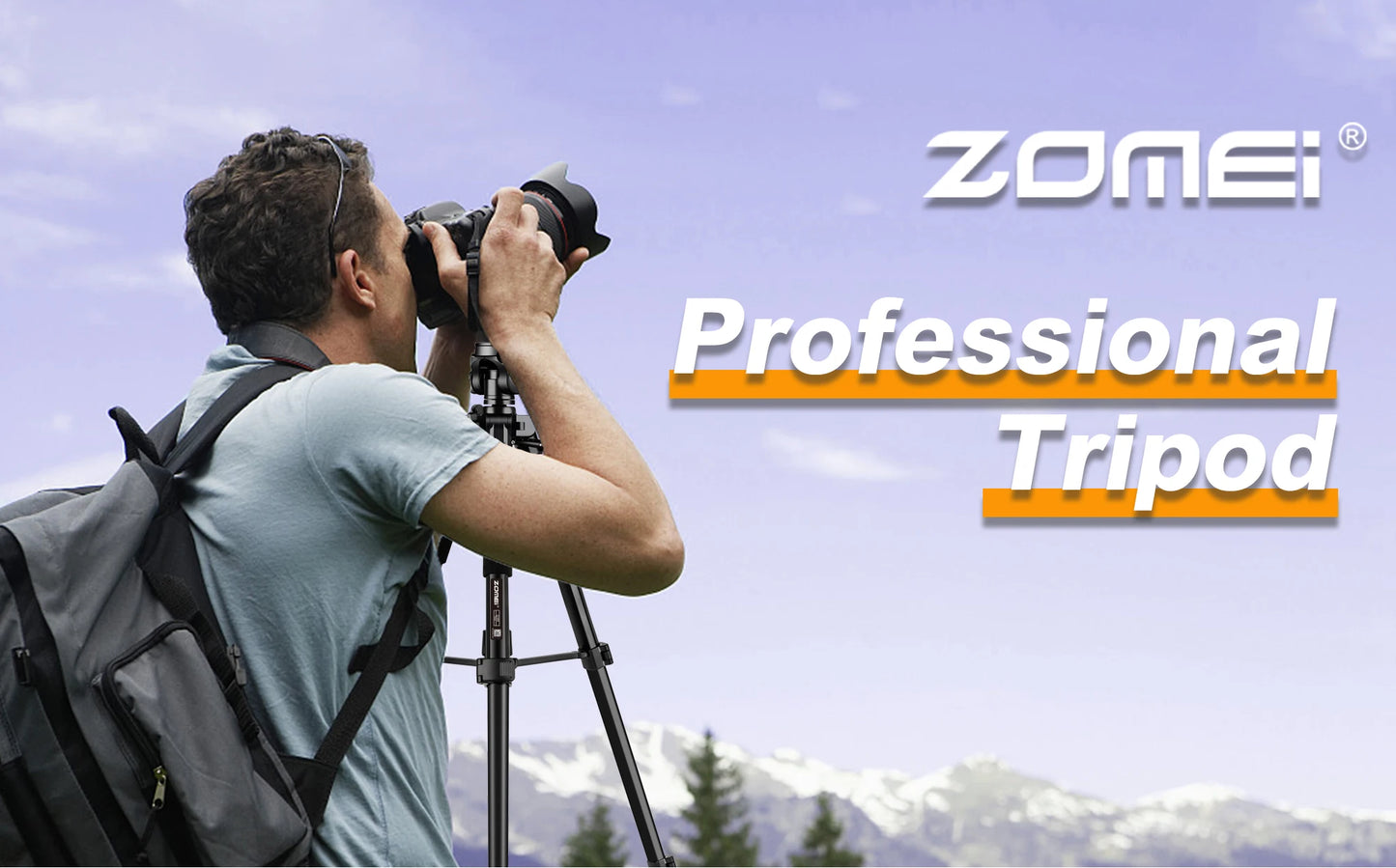 187cm/73.6in Tall Zomei Aluminum Alloy Portable Tripod for Camera DSLR Canon Nikon, 360 Degree Panorama Photography Phone Stand