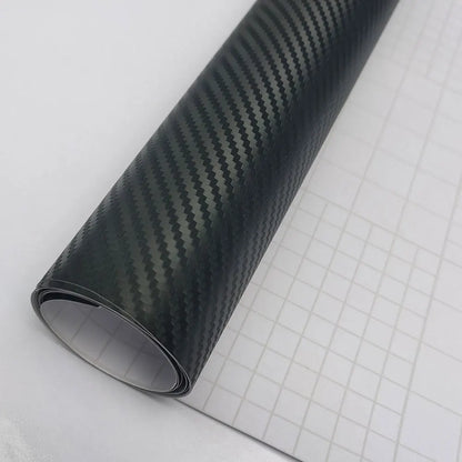 10/20/30/40/50*152cm Black Matte 3D 4D 5D Carbon Fiber Vinyl Car Wraps Auto Satin Film Vehicle Sticker with Different Size/Roll
