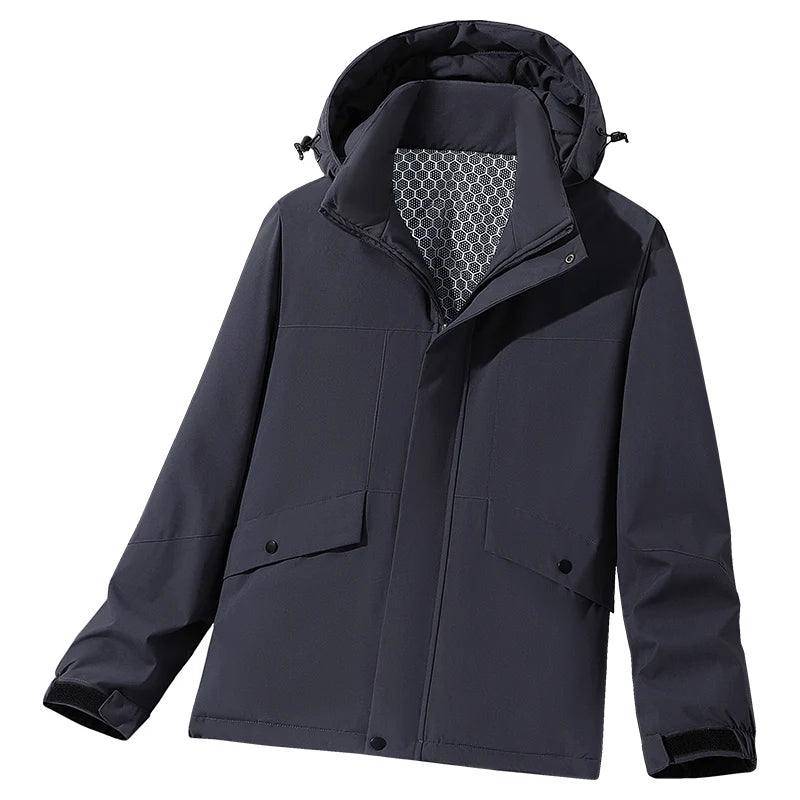 Unisex Couple Three Proof Outdoor Ski Mountaineering Cotton Coat Windproof Waterproof Cold Resistant High Quality Thermal Hooded