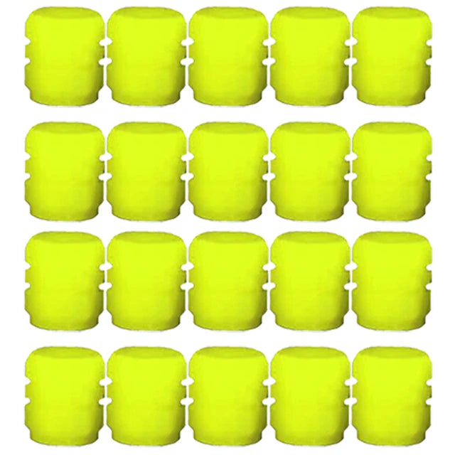 20Pcs Luminous Tire Valve Caps Car Fluorescent Tyre Valve Stem Caps Cover Night Glowing Bike Motorcycle Car Wheel Decoration