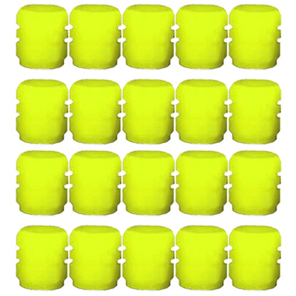 20Pcs Luminous Tire Valve Caps Car Fluorescent Tyre Valve Stem Caps Cover Night Glowing Bike Motorcycle Car Wheel Decoration