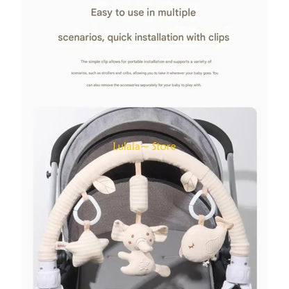 Y4QA Soft Plush Infant Carriage Bed Toy Stimulating Visual Development Easy Clean