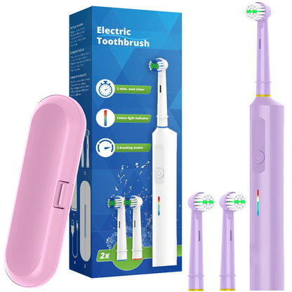 Rechargeable Electric Powered Toothbrush with 3 Modes, Travel Case & Smart Timer, Compatible with Oral B Pro Series Brush Heads
