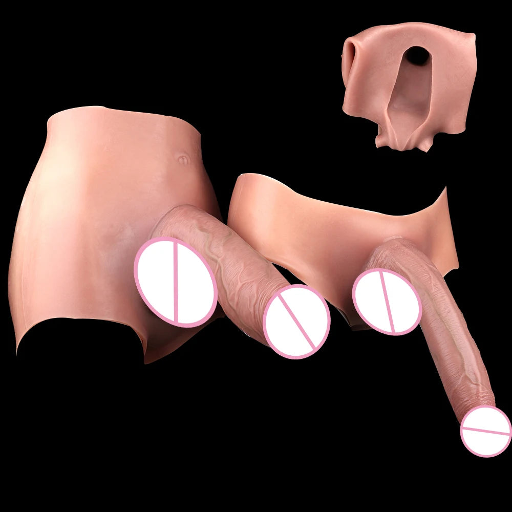 SXXY Strap-On Lifelike Penis Cover насадка на член Large Hollow DildoPants Intimate Adult Sex Toy for Couples Sex