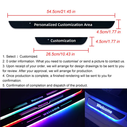 【Customized】Car Door Sill Light LED Car Ambient Lights RGB  Welcome Pedal light For Hyundai Nissan Toyota Mazda B-MW Other Auto