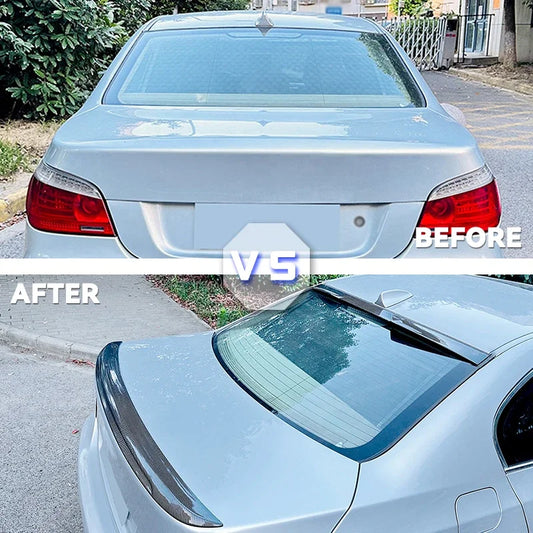 E60 Tailgate Roof Middle Tail Wing Body Kit Car Rear Trunk Spoiler For BMW 5 Series E60 520i 520d 525i 530i 530d M5 2004-2010