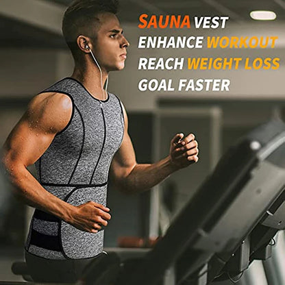 Waist Trainer Corset for Men Compression Shirt Weight Loss Slimming Tank Top Body Shaper Tight Undershirt Tummy Control Girdle