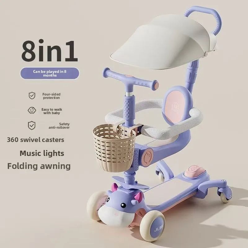 6-in-1 Toy Scooter for Boys and Girls – Children’s Scooter, Ideal for Developing Children’s Balance