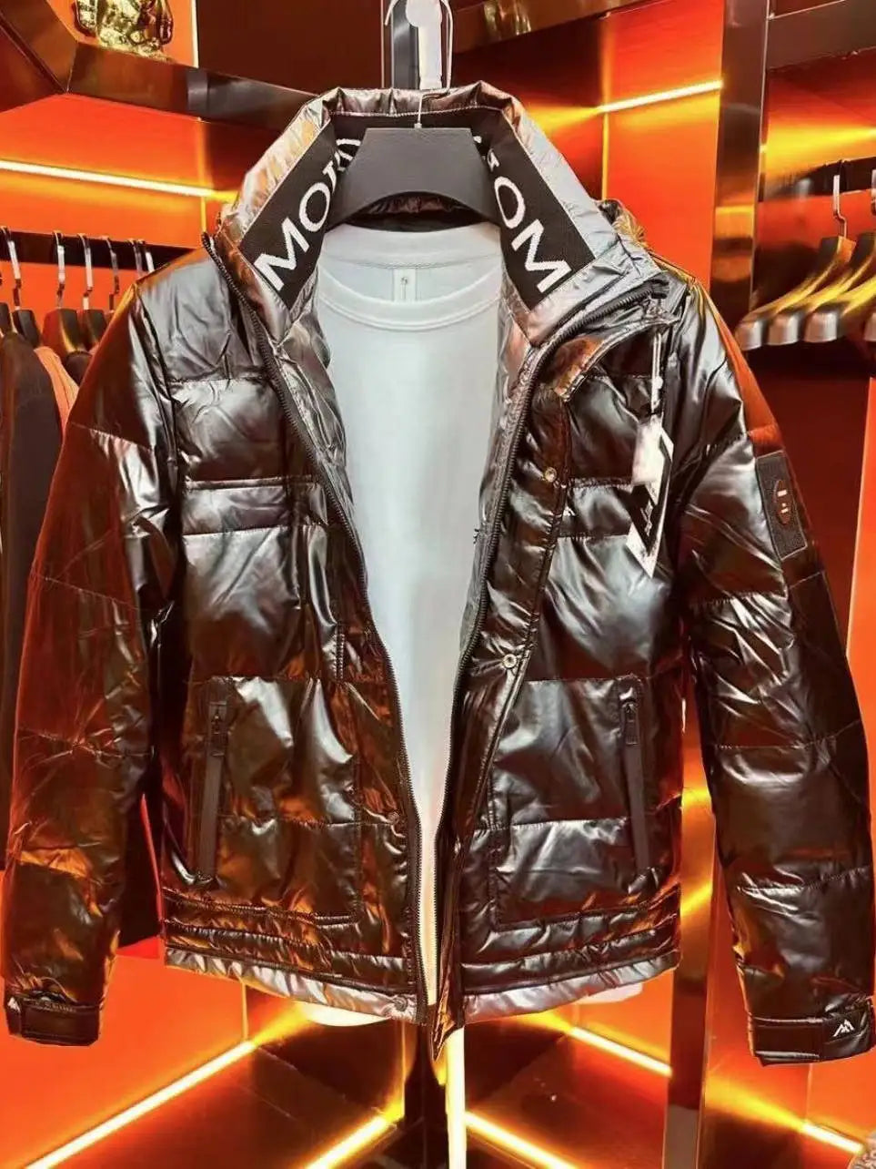 Fashionable Quilted Jacket Hooded Casual Unisex High End down Coat Waterproof Windproof Warm Polyester Fiber Youth Autumn Winter