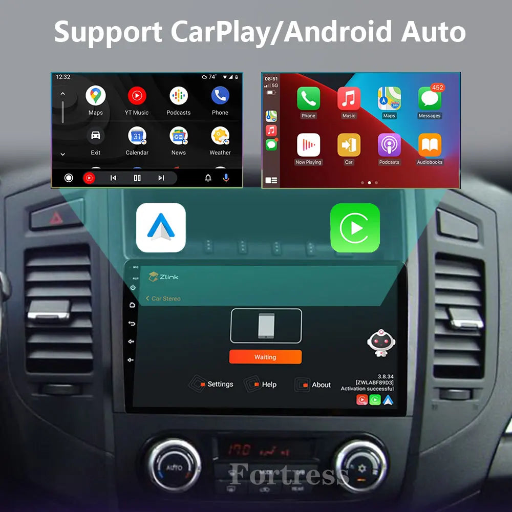 Android 16 QLED Car Radio For Mitsubishi Pajero 4 V80 V90 2006-2024 Autoradio Multimedia Player GPS For Carplay Android Auto bt