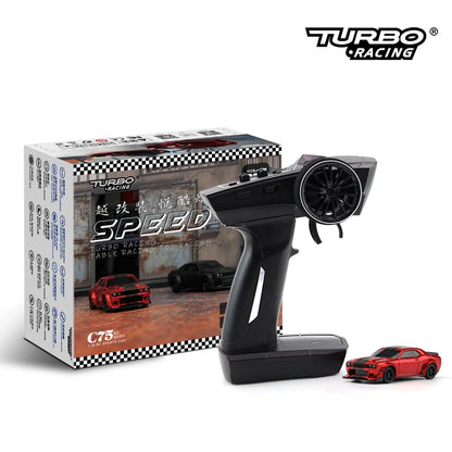 Turbo Racing 1:76 C75 RC Car Radio Full Proportional Remote Control Toys RTR Kit For Kids and Adults