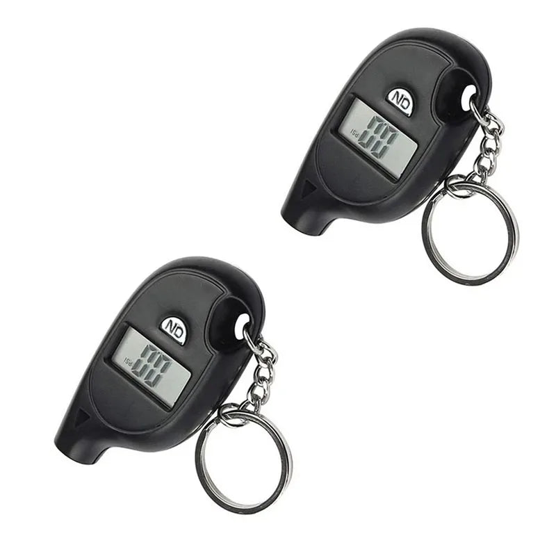 1/2/3/4pcs Mini Keychain Style Tire Gauge Digital Tester Gauge Car Tire Pressure Test Meter Car Motorcycle Tyre Diagnostic Tool