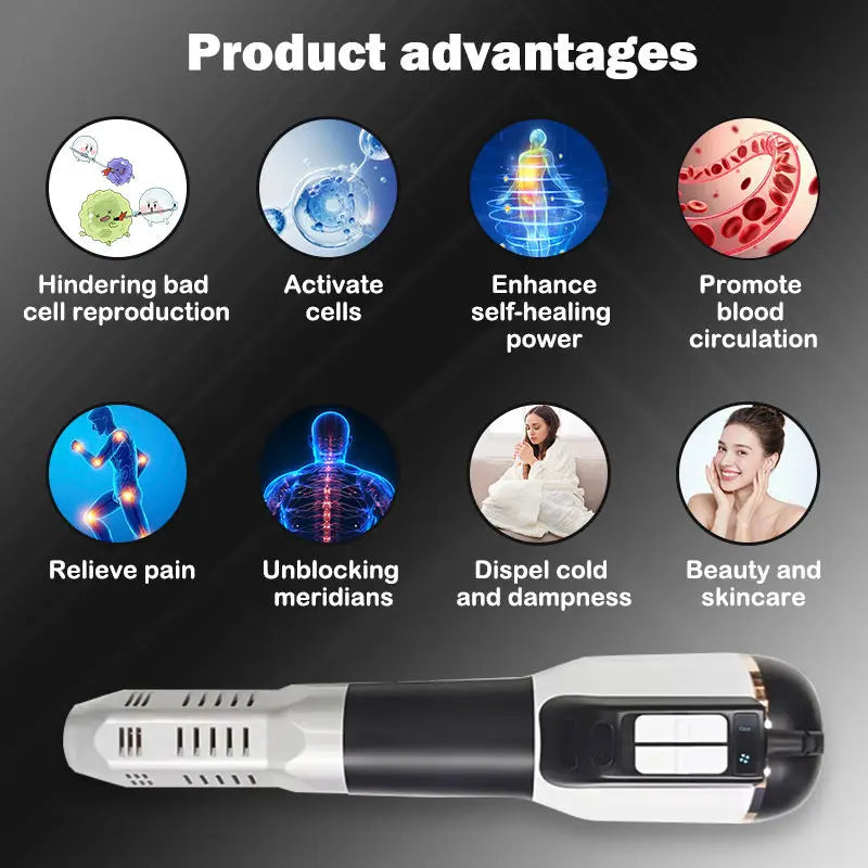 Iteracare DS-808 Premium Blow Machine Electric Heating High Frequency Terahertz 1200W Hot Cold Air Light Massager Wave Cell