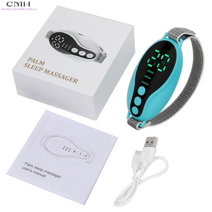 Micro-Current Smart Sleep Aid Massage Handheld Palm Pulse for Stress Anxiety Insomnia Relief Sleep Improvement Instrument Women