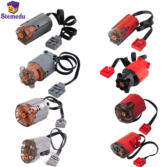MOC Enhanced Red Diamond Mould King M/XL/L/Servo Motor Building Blocks Power Remote Control PF Functions 8883 8882 88003 88004